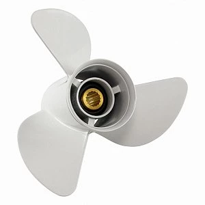 Винт гребной алюминиевый Global Marine Hidea 9.9-15 (диаметр 9 ¼ шаг 11) (Yamaha 9,9F/G-15F, F15C-F20B; Honda BF10-20D; Hidea HD9,9-15, HDF9,9-15; Parsun/Golfstream T9,9-15B, Parsun F9,9- F9,9 EFI; Gladiator G9,9)