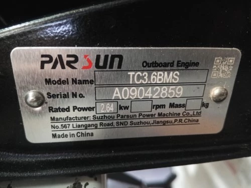 Лодочный мотор Parsun (Парсун) TC 3.6 BMS — 2025 год выпуска фото 5